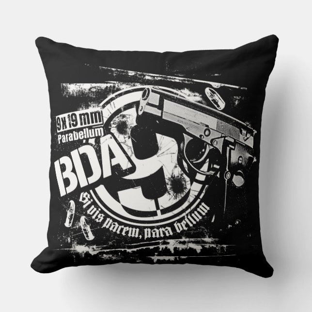 BDA 9 Throw Pillow Throw Pillow (Front)