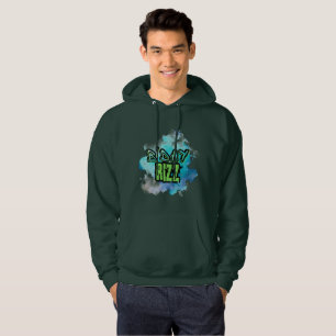 B'Day (Birthday) Rizz Green And Monochromatic Blue Hoodie