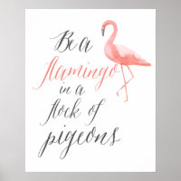 Be a flamingo | flamingo print | wall art decor