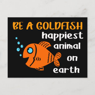 Be A Goldfish Funny Soccer Motivation Quote Happy  Postcard