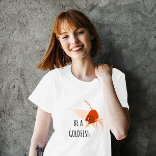 be a goldfish orange black modern illustration T-Shirt