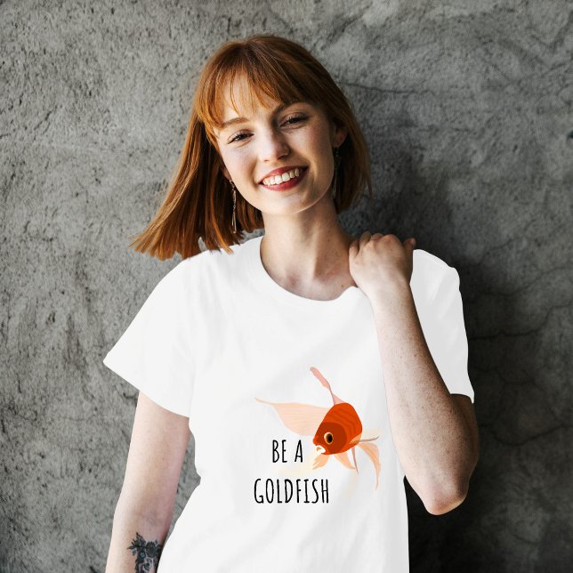 be a goldfish orange black modern illustration T-Shirt (Creator Uploaded)