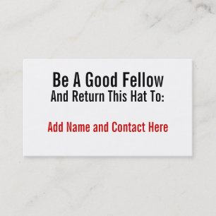 Be A Good Fellow Business Card
