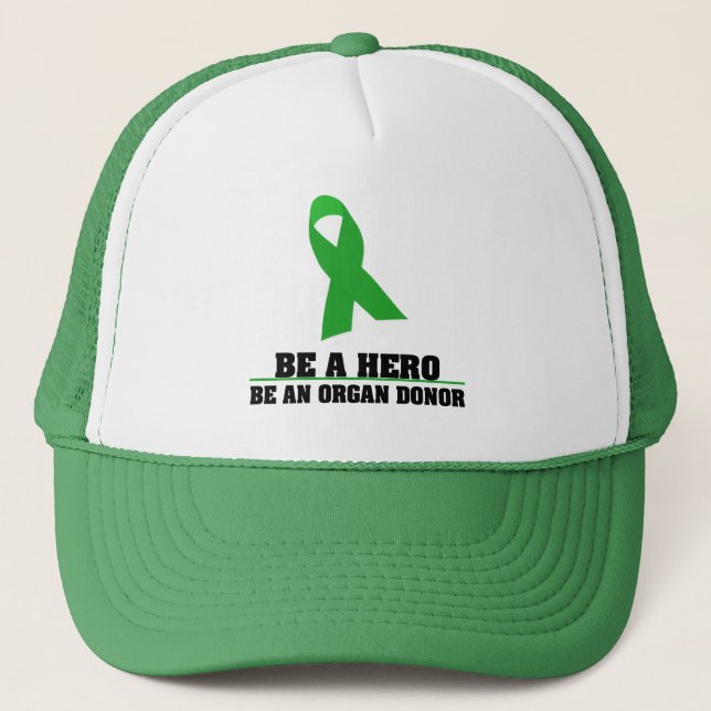 Be a Hero Organ Donation Trucker Hat (Front)