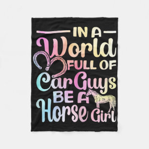 Be A Horse Girl Horseback Riding Rider Equestrian Fleece Blanket