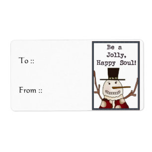 Be a Jolly, Happy Soul! Gift Tag Labels