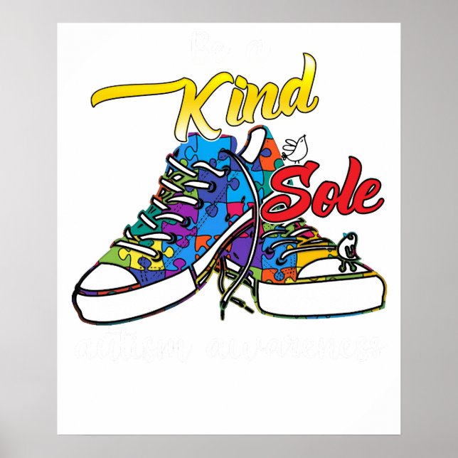 be a kind sole autism awarenes poster (Front)