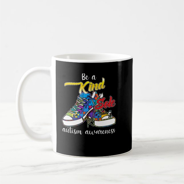 be a kind sole autism awareness coffee mug (Left)