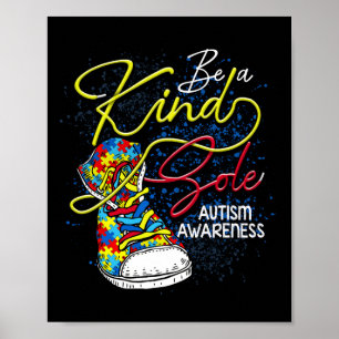 Be A Kind Sole Autism Awareness Month Shoes Puzzle Poster