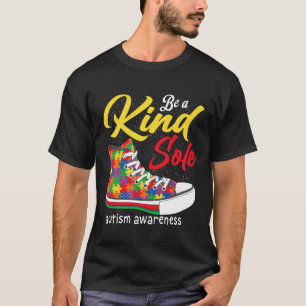 Be A Kind Sole Autism Awareness Month Shoes Puzzle T-Shirt
