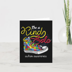 Be A Kind Sole Autism Awareness Puzzle Shoes Be Ki Card