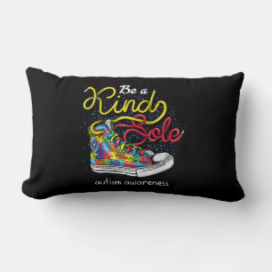 Be A Kind Sole Autism Awareness Puzzle Shoes Be Ki Lumbar Cushion