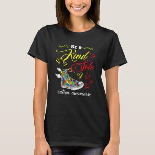 Be A Kind Sole Autism Awareness Puzzle Shoes Boys T-Shirt