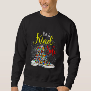 Be A Kind Sole Autism Awareness Puzzle Shoes Sweatshirt