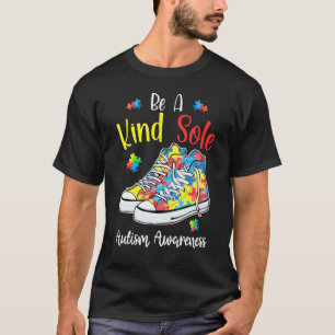 Be A Kind Sole Autism Awareness Rainbow Cute Puzzl T-Shirt