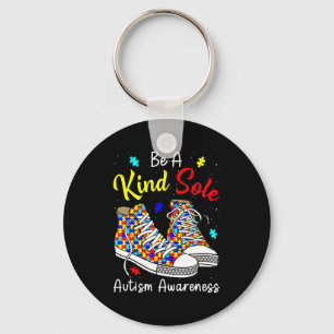 Be A Kind Sole Autism Awareness Rainbow Trendy Puz Key Ring