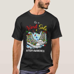 Be A Kind Sole Autism Awareness Rainbow Trendy Puz T-Shirt