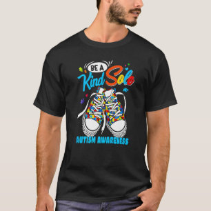 Be A Kind Sole Autism Awareness Rainbow Trendy Puz T-Shirt