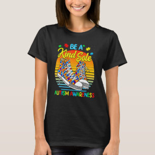 Be A Kind Sole Autism Awareness Rainbow Trendy Puz T-Shirt