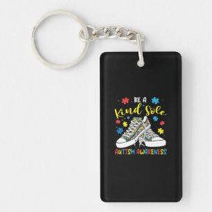 Be A Kind Sole Autism Awareness Trendy Puzzle Shoe Key Ring