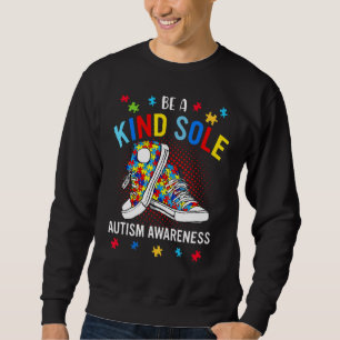 Be A Kind Sole Cute Autism Awareness Month Puzzle Sweatshirt