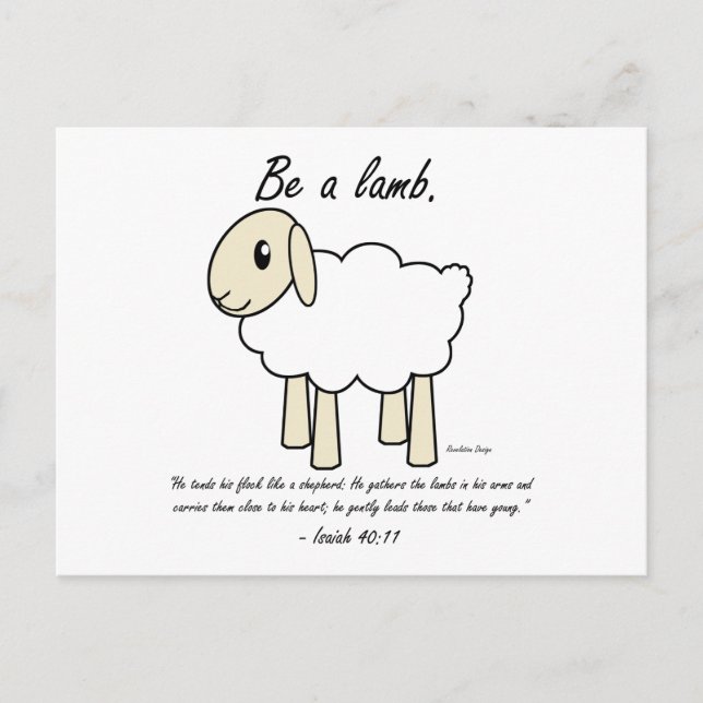 "Be a Lamb" Postcard (Front)