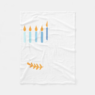 Be A Light Happy Hanukkah Menorah Jewish Gift _4 Fleece Blanket
