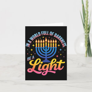 Be A Light Happy Hanukkah Menorah Jewish Gift  Card