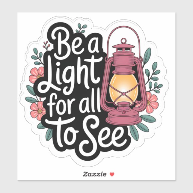 Be a Light Lantern & Floral Sticker (Sheet)