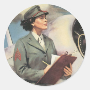 "Be A Marine" Recruiting Poster Image Classic Round Sticker