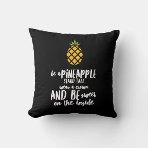 Be A Pineapple Cotton Throw Pillow 16" x 16"