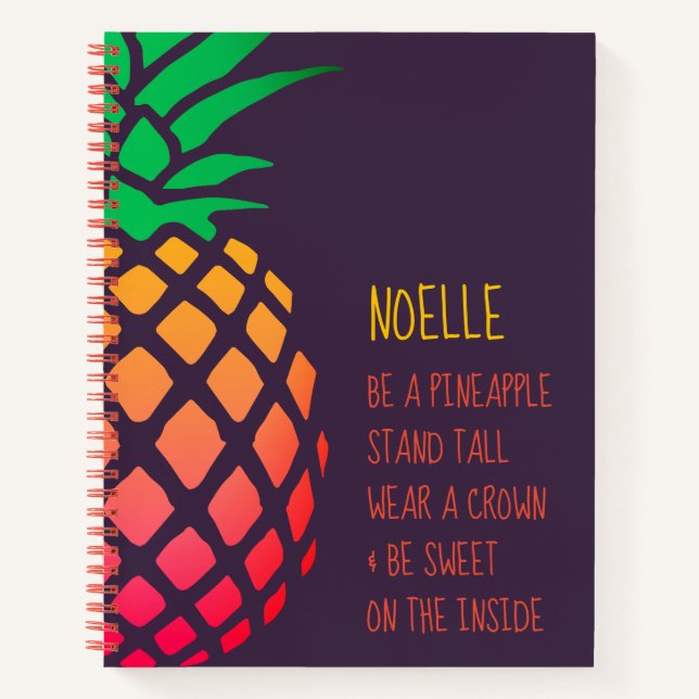 Be a Pineapple Poem, Purple Notebook (Front)