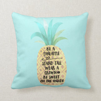 Be A Pineapple Quote Reversible Throw Pillow