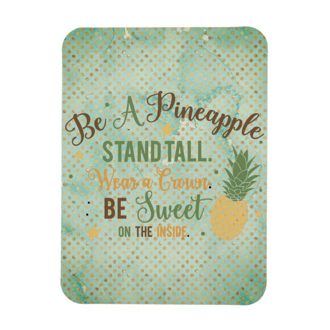 Be A Pineapple Word Art Magnet (Vertical)