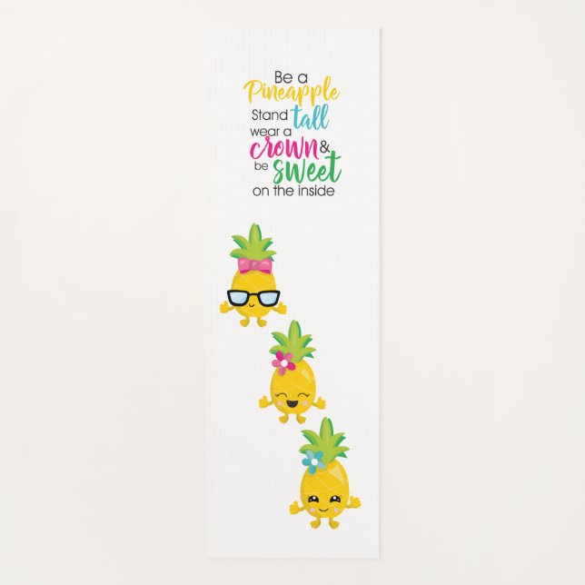 Be A Pineapple Yoga Mat (Front)
