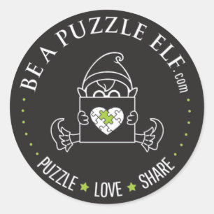 Be A Puzzle Elf – PUZZLE. LOVE. SHARE Sticker