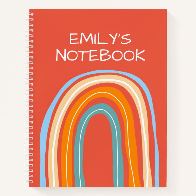 Be a rainbow in someone else's cloud custom quote notebook (Front)