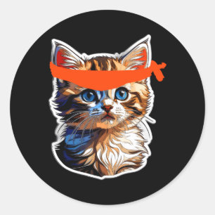 Be A Roaring Kitty Game The Stop Orange Bandanna Classic Round Sticker