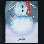 Be A Snowman | Funny Personalised Large Christmas Fleece Blanket<br><div class="desc">This Be A Snowman | Funny Personalised Large Christmas Fleece Blanket lets you cover up with frosty flair! Your head becomes the snowman's head for a fun and unique gift that you can personalise for yourself or for your loved ones! This design is from my own original hand painted artwork....</div>