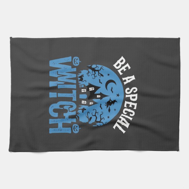 Be A Special Witch Halloween Design_1 Tea Towel (Horizontal)