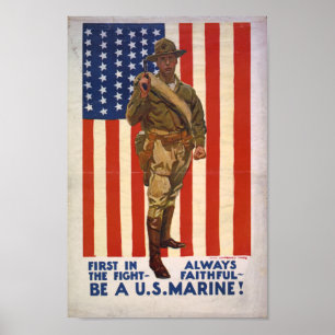 Be A U.S. Marine! Poster