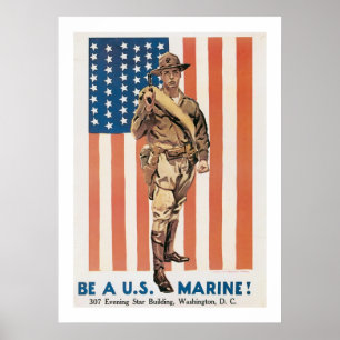Be A US Marine! Poster