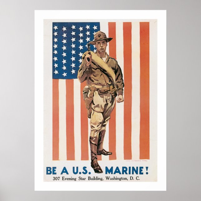 Be A US Marine! Poster (Front)