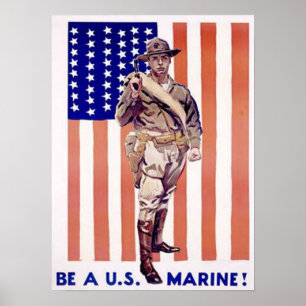 Be A US Marine Poster