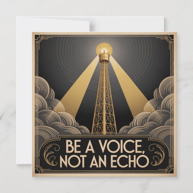 Be A Voice, Not An Echo Magnetic Invitation (Front)