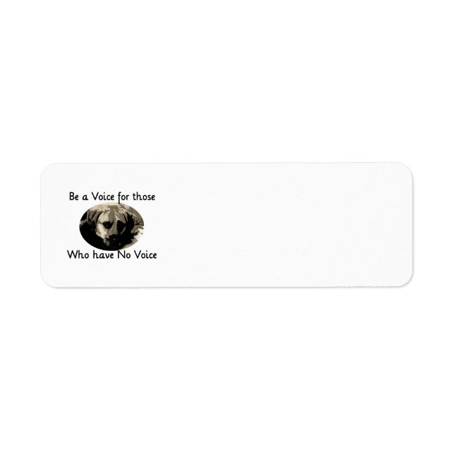 Be a Voice Return Address Label (Front)