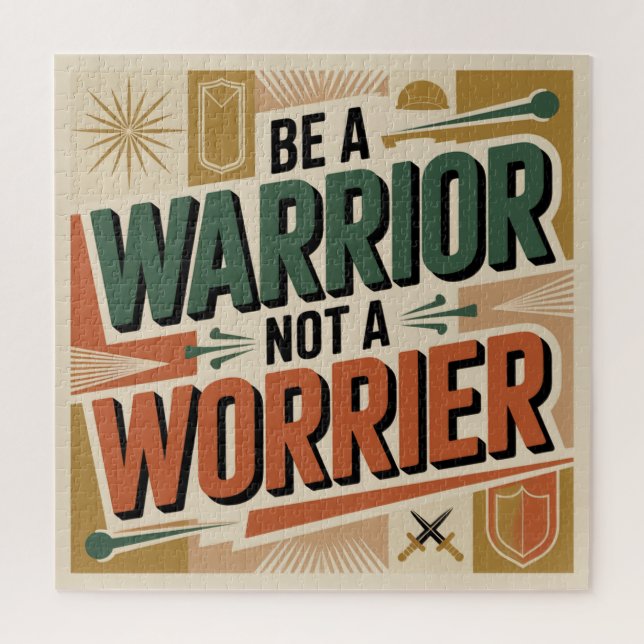 Be A Warrior, Not A Worrier Jigsaw Puzzle (Vertical)