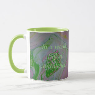 Be A Watermelon Funny Advice Quote Pastel Marble M Mug