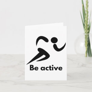 Be Active – Run For Wellness Sticker  Card