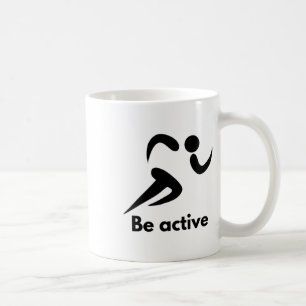 Be Active – Run For Wellness Sticker  Coffee Mug